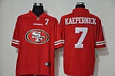 Nike 49ers 7 Colin Kaepernick Red Team Big Logo Number Vapor Untouchable Limited Jersey,baseball caps,new era cap wholesale,wholesale hats